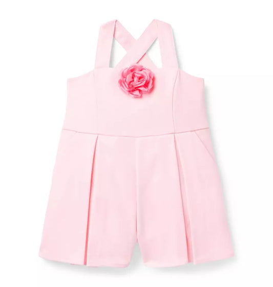 PINK ROSETTE ROMPER