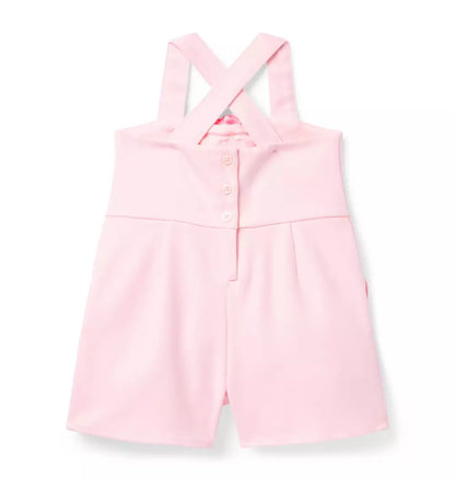 PINK ROSETTE ROMPER