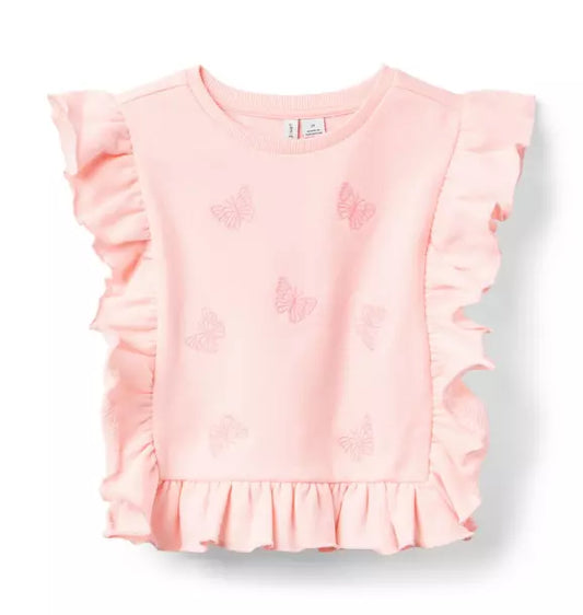 PINK RUFFLE TOP