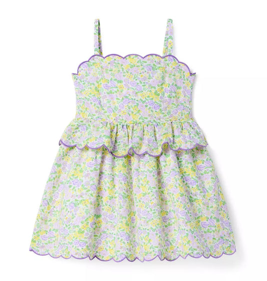 W TR DITSY FLRL SCALLOP DRESS ESTR 2