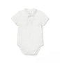 WHITE SLUB POLO SS BODYSUIT