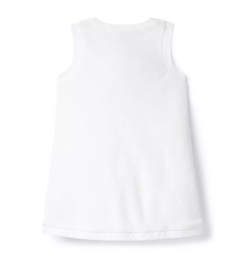 WHITE BUTTON DRESS COVER SWIM