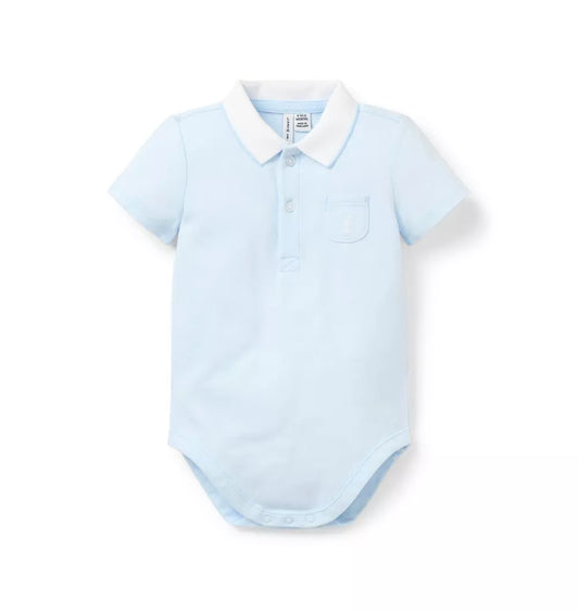 B K BLUE POLO BUNNY EMBRD BODYSUIT ESTR1