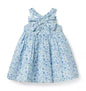 BLUE FLORAL BOW DRESS