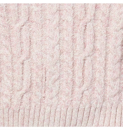 G S PINK CABLE CARDIGAN/PANT SET