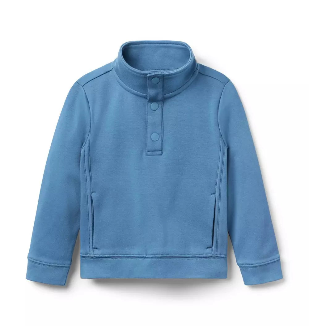 JERSEY K GREY JERSEY SNAP QTR ZIP F0