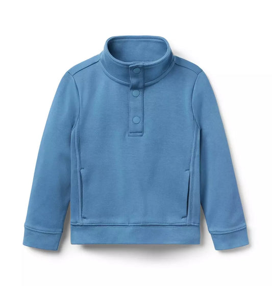JERSEY K GREY JERSEY SNAP QTR ZIP F0