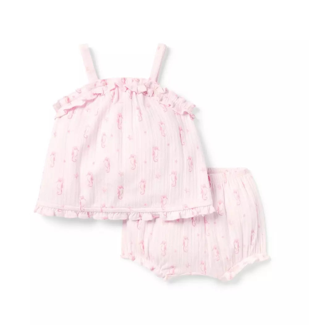 G K PINK SEAHORSE OPEN BACK STRAPPY SET SMRSI