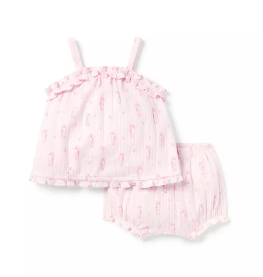 G K PINK SEAHORSE OPEN BACK STRAPPY SET SMRSI