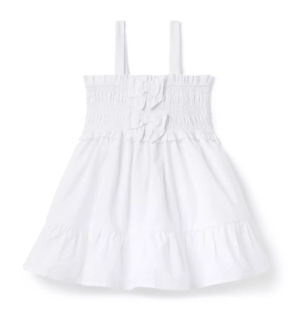 WHITE SMOCK DRESS