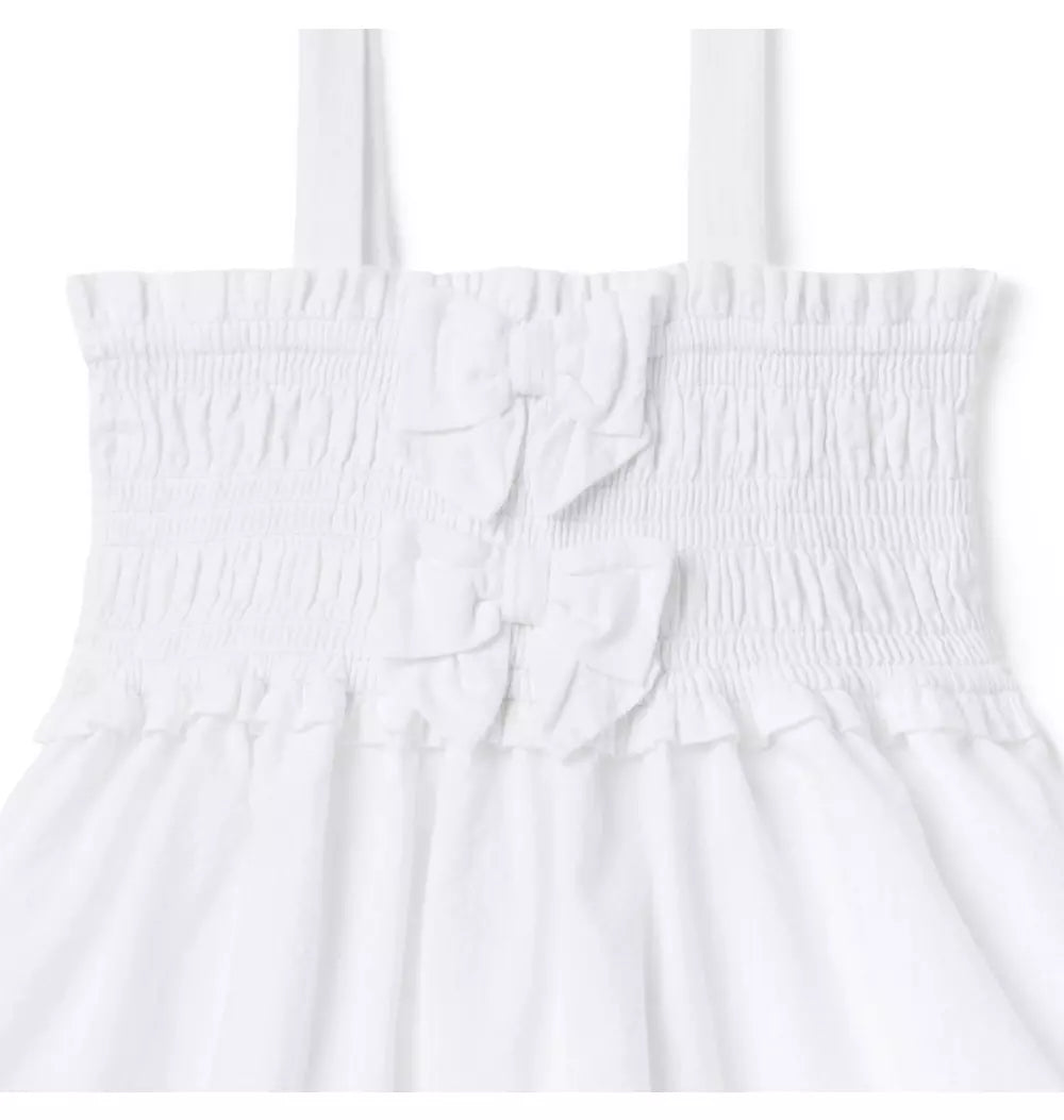 WHITE SMOCK DRESS