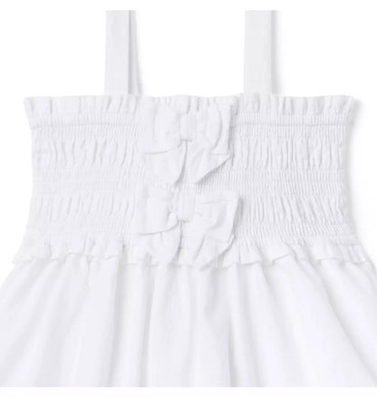 WHITE SMOCK DRESS