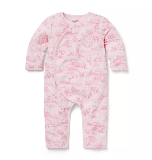 PINK FARM TOILE KIMONO