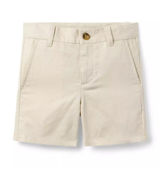 W KHAKI FF LINEN SHORT ESTR2
