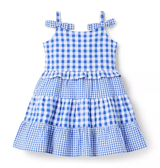W BLUE GINGHAM DRESS SPR 2