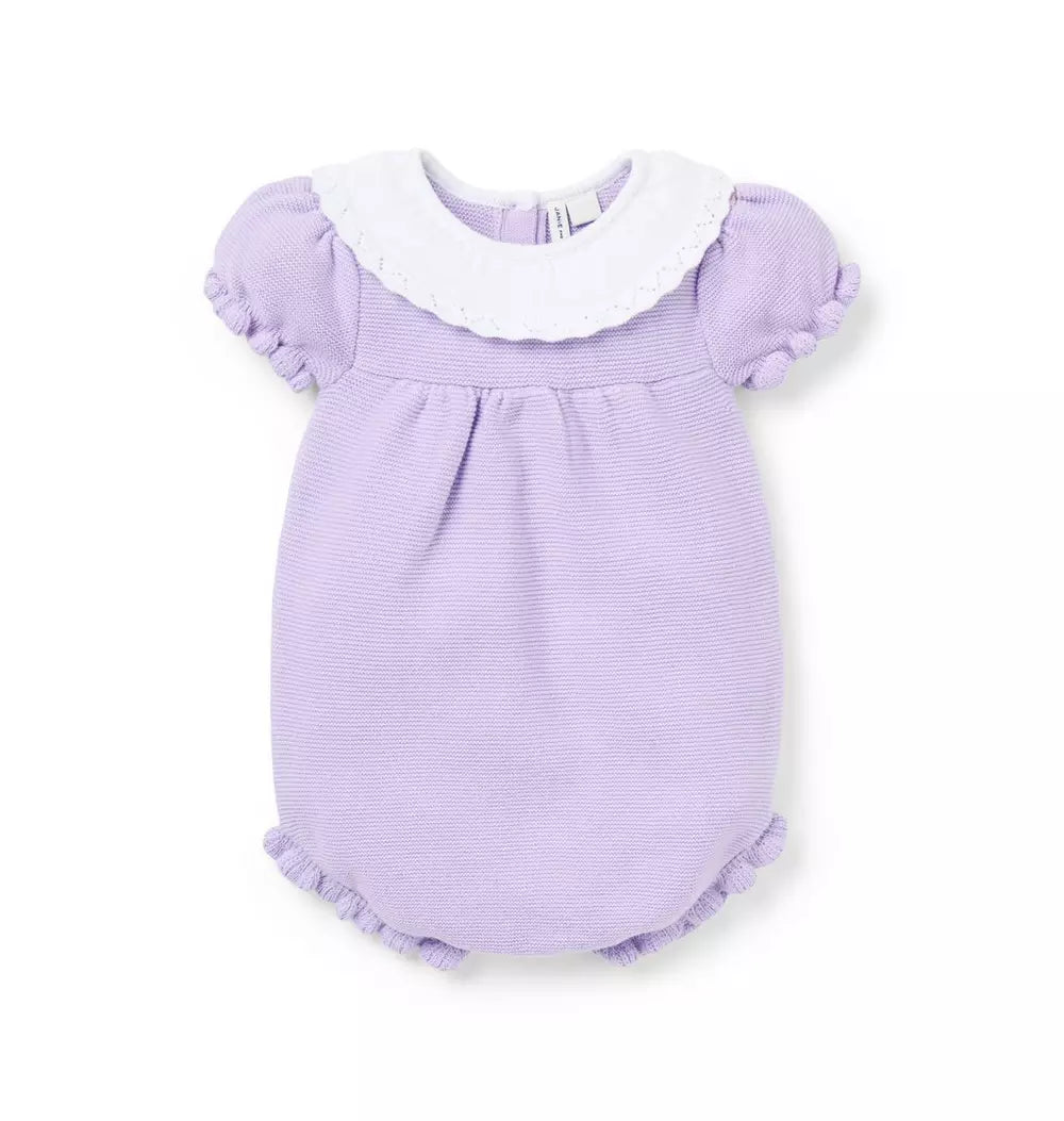 G S LILAC CROCHET COLLAR SS BUBBLE ESTR2