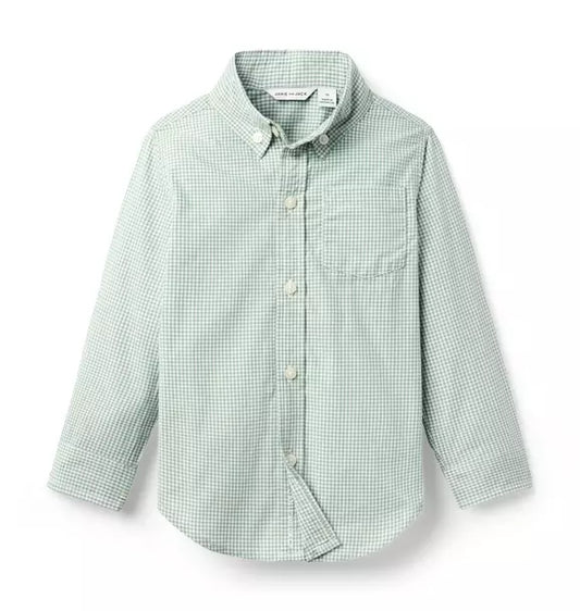 GREEN GINGHAM TOP