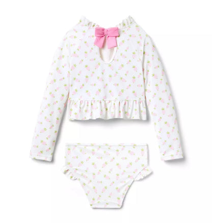 WHITE PINEAPPLE SWIM SET