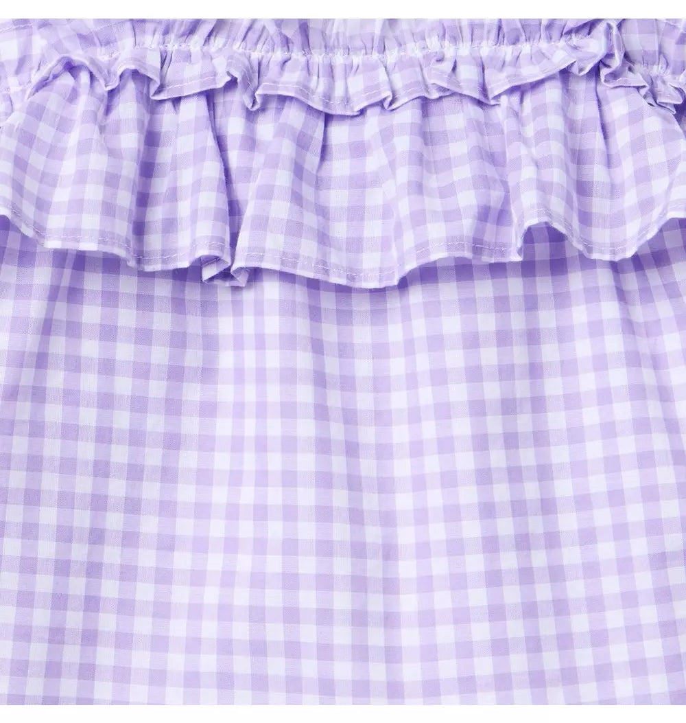PURPLE GINGHAM TOP