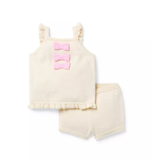 G S CREAM BOW STRAPPY SET SMR3