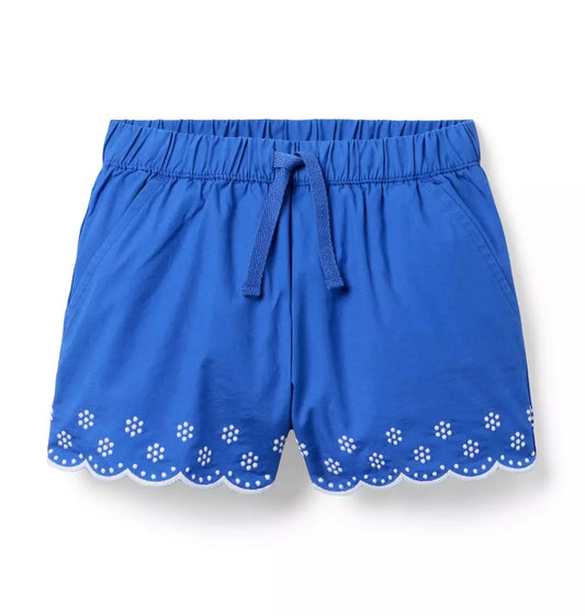 W BLU EYELET HEM SHORT SP2