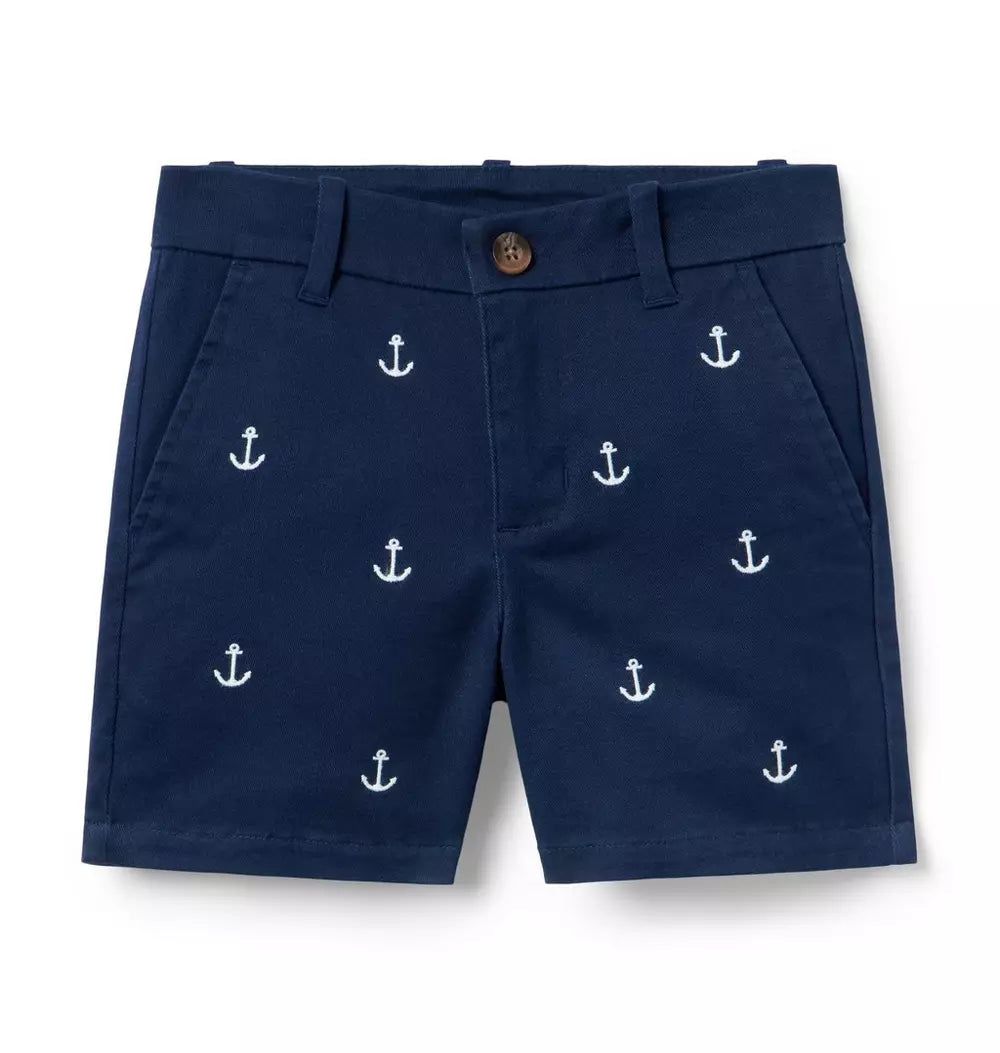 W NVY ANCHOR AOE FF SHORT ESTR2