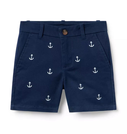 W NVY ANCHOR AOE FF SHORT ESTR2