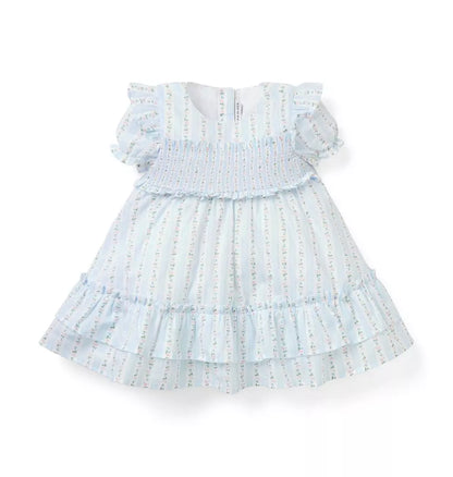 WHITE BLUE STRIPE DRESS