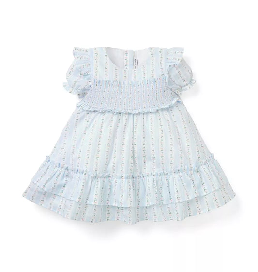 WHITE BLUE STRIPE DRESS