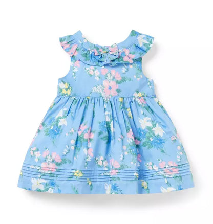 BLUE LARGE FLORAL DRESS
