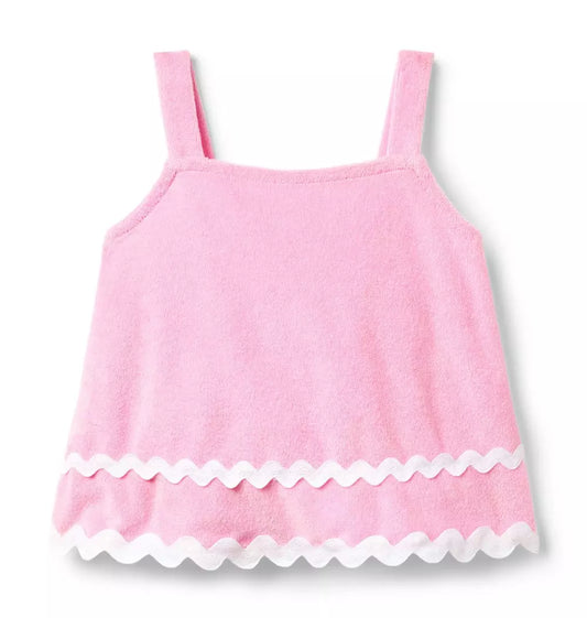 PINK TERRY SWIM TOP