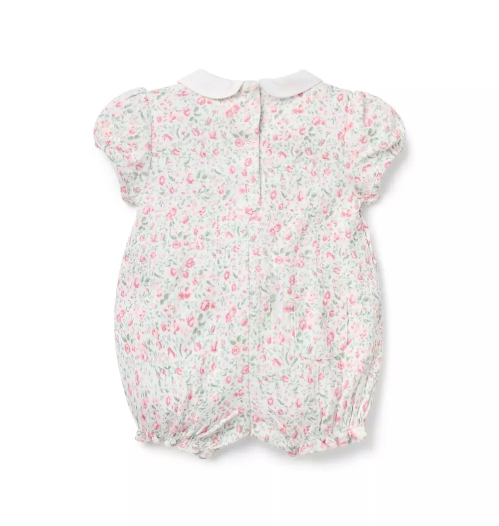 MULTI FLORAL SMOCKED BUBBLE