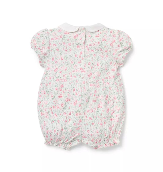 MULTI FLORAL SMOCKED BUBBLE