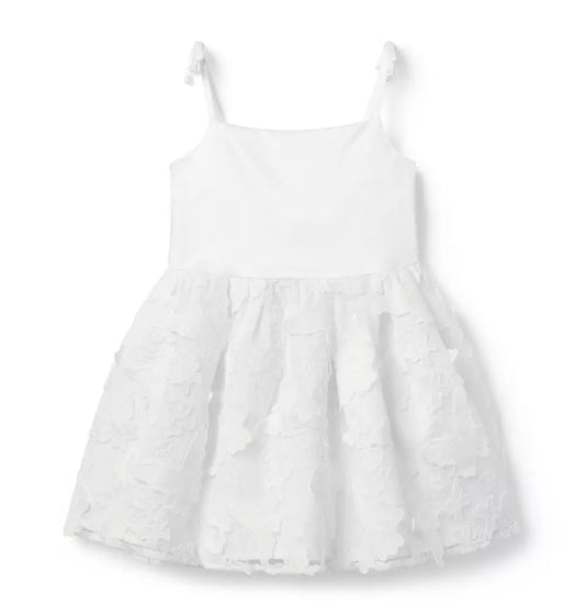 W WHT BUTTERFLY SKIRT DRESS SPR OCC
