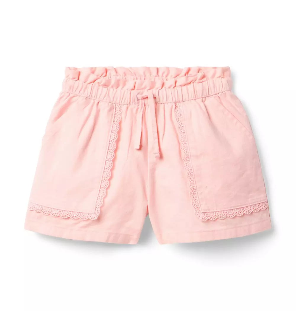 W PNK LACE TRIM SHORT SP1