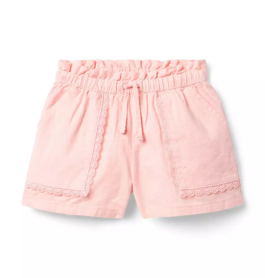 W PNK LACE TRIM SHORT SP1