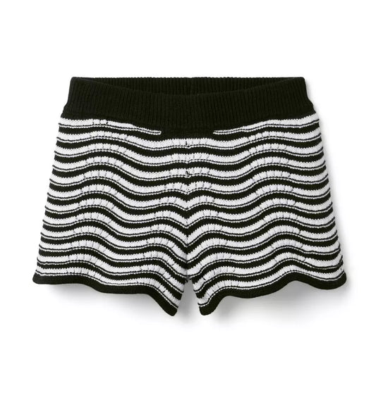 S ES BW STRIPE SCALLOP SHORT BW