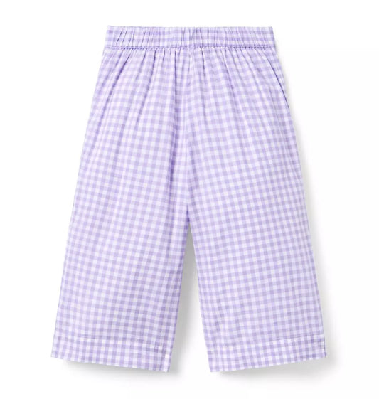 W PRPL GINGHAM WIDE PANT E2