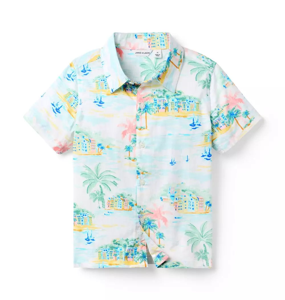 W TR PALM SCENIC SS TOP SPRBRK