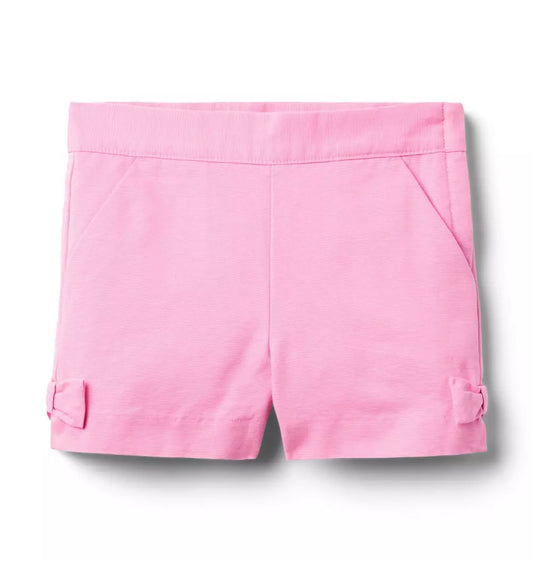 W PNK BOW OTTOMAN SHORT E1