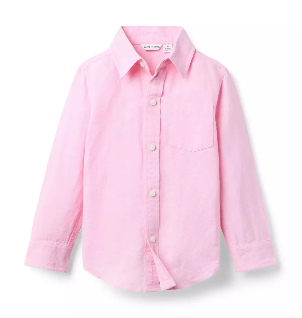 W TR PINK LINEN RU TOP ESTR1