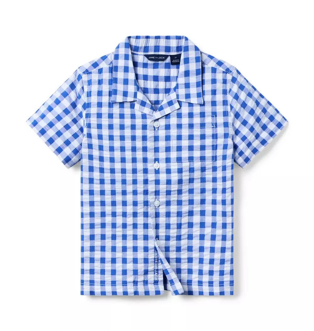 W BLU GINGHAM SS CABANA SPR2