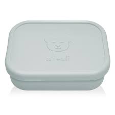 Ali+Oli Reusable Silicone Bento Box - 3 Compartments - Leakproof (Blue) נ3