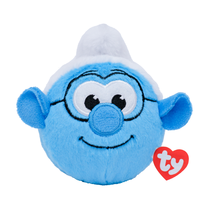 TY BEANIE BOUNCERS SMURF BRAINY