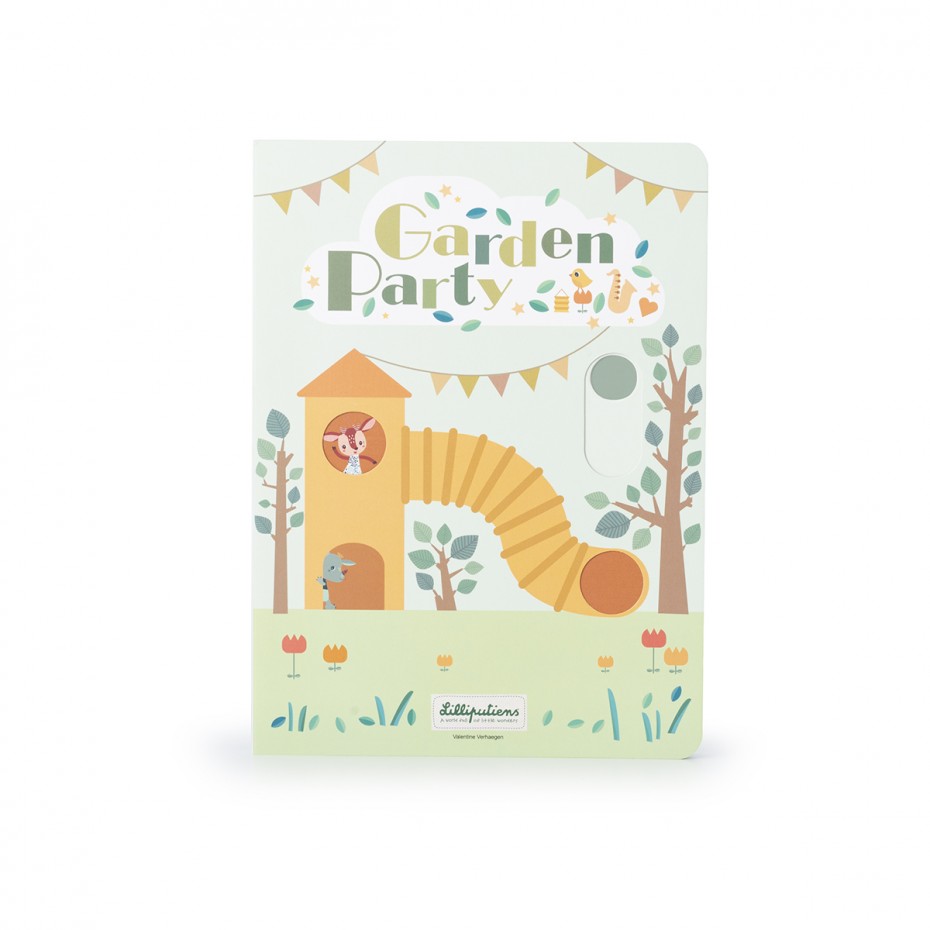 Libro pop up Garden Party - los opuestos