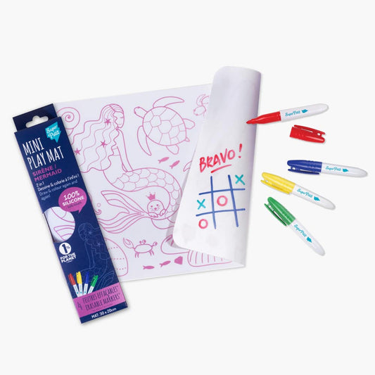 MINI Playmat Sirene - Mermaid: 1 silicone mini mat + 4 markers