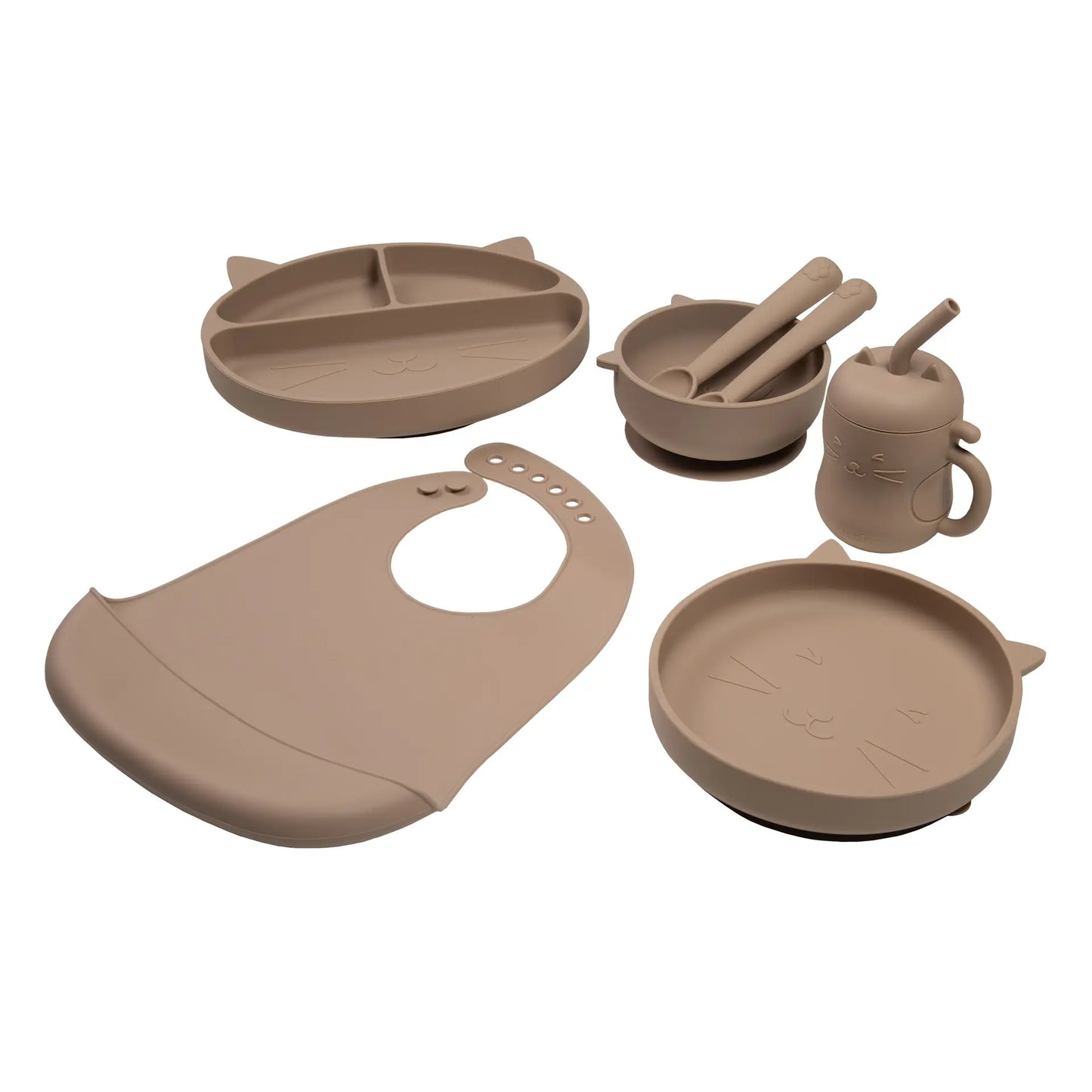 Set de Alimentación de Silicona Gatito