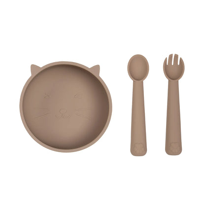 Set de Alimentación de Silicona Gatito