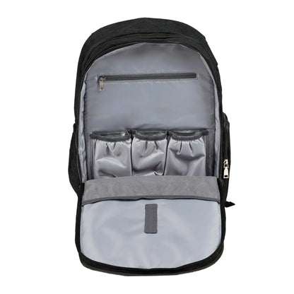 Mochila Maternal Roma Negro Melange