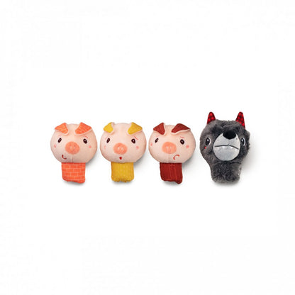 MARIONETAS DE DEDO LOBO Y LOS CERD